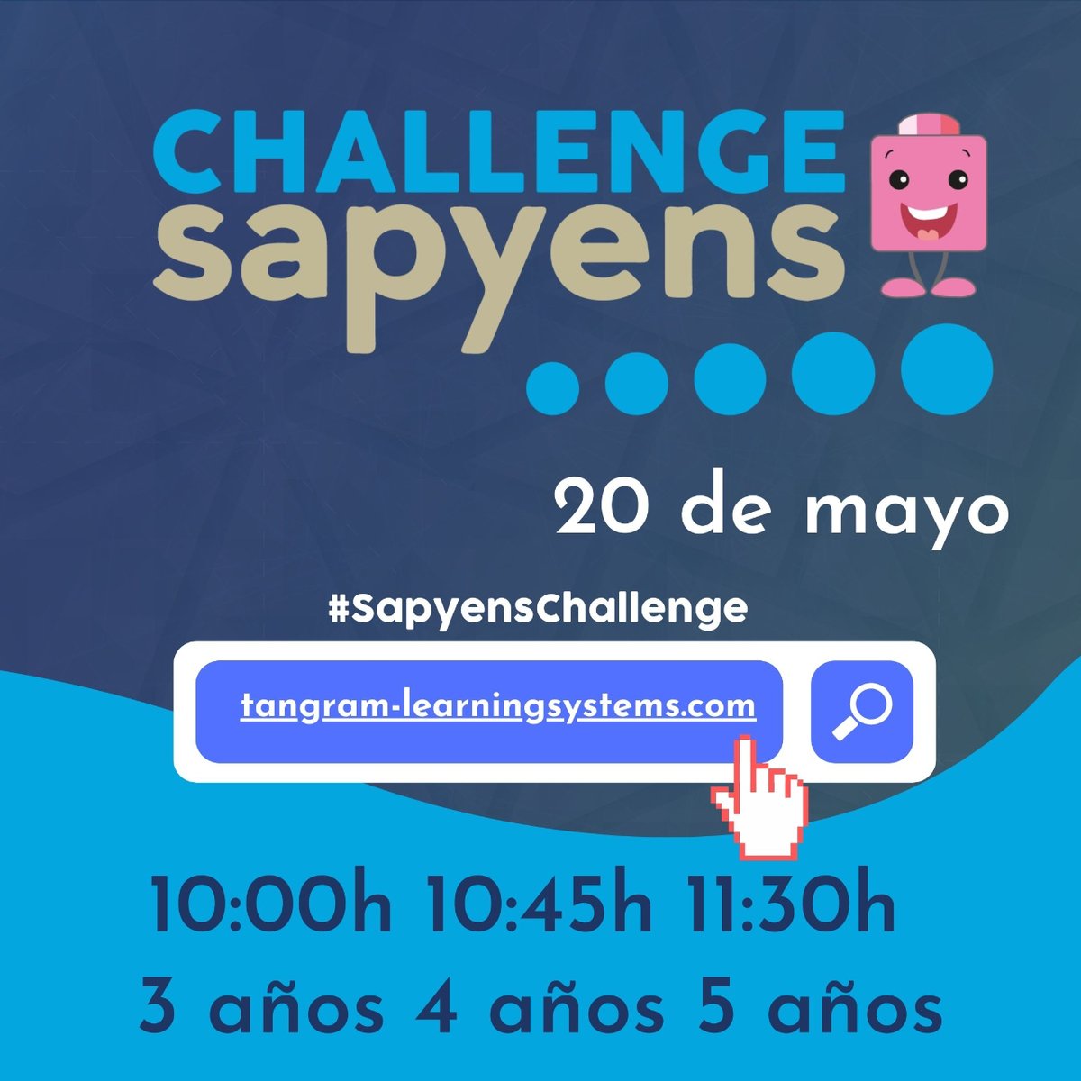 Tangram_LS's tweet photo. #SapyensChallenge
🏆Os dejamos los horarios en los que entraremos todos a la videollamada.
En vuestro correo de inscripción tenéis el enlace directo a zoom:
https://t.co/10MzYLS7ca
@somosapyens @profebernabeu
.
#Educacion #tangramlearningsystems #somosapyens https://t.co/lkCCfYQBDB
