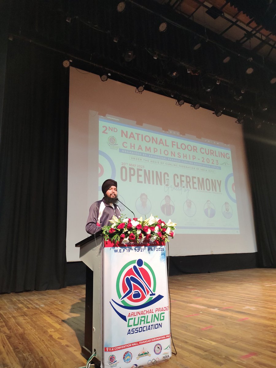Raftaar213's tweet photo. Opening Ceremony, 2nd National floor Curling Championship Arunachal Pradesh 2023 #worldcurlingfederation #curlingfederationofindia #sport https://t.co/XbVW5401Tb