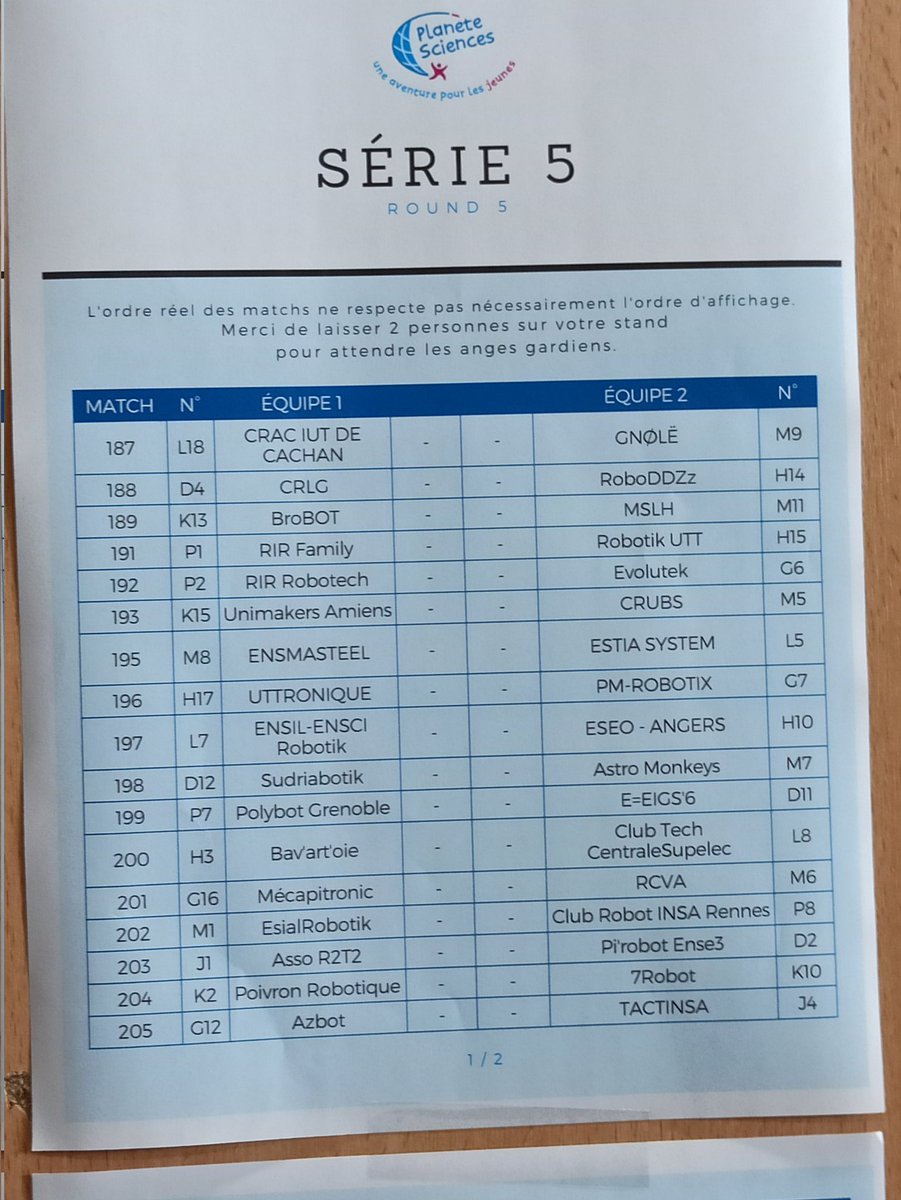 #eurobot #cdr2023 Série 5