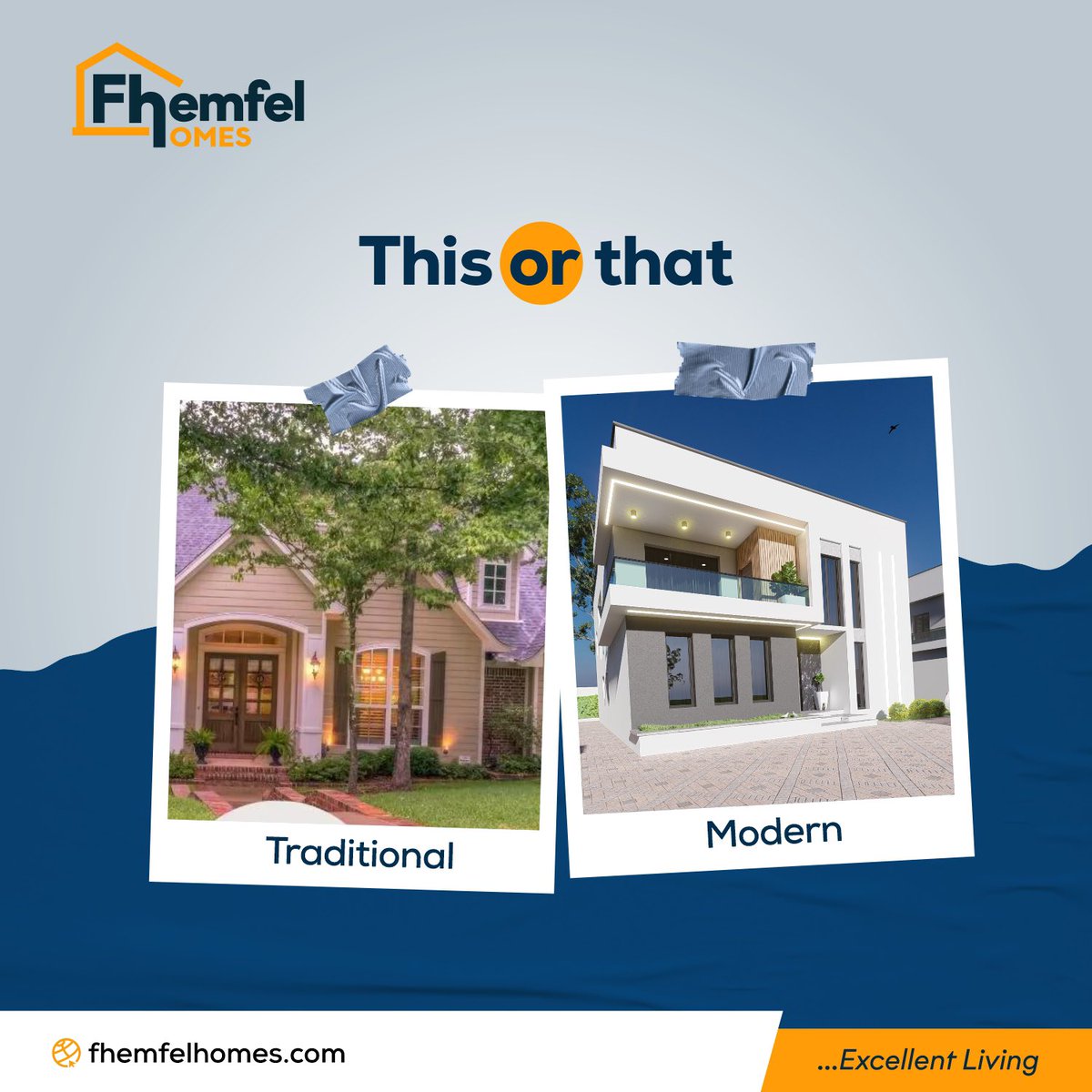 Let’s have some little fun🥳🥳
Which would you rather live in?A Traditional House or a Modern House?

For more enquiries on our services, send us a D.M or contact us:

+234 808 509 9991

#fhemfel #fhemfelhomes #abujarealestate #abuja | Opay | Caramel | Lydia | James Brown | cuppy