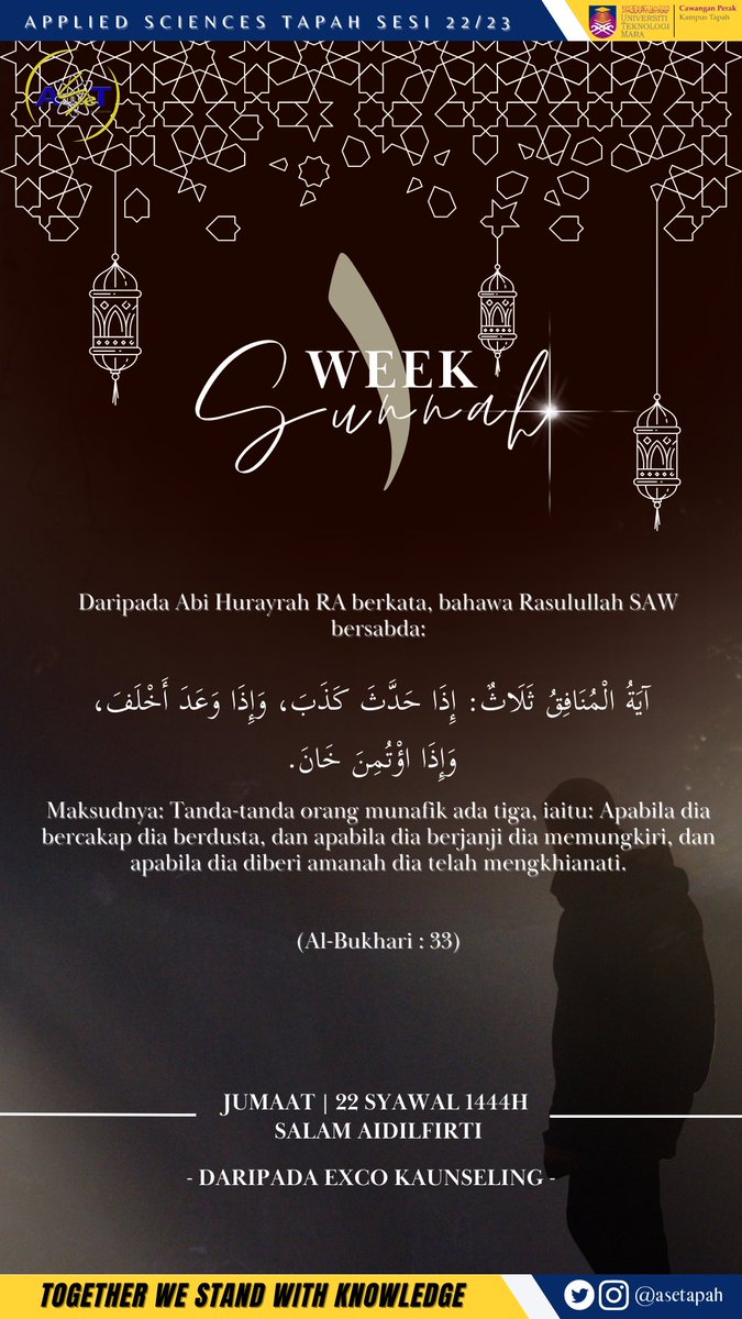 ASeTapah's tweet photo. ✨1WEEK 1 SUNNAH✨ https://t.co/SbQpvE9790