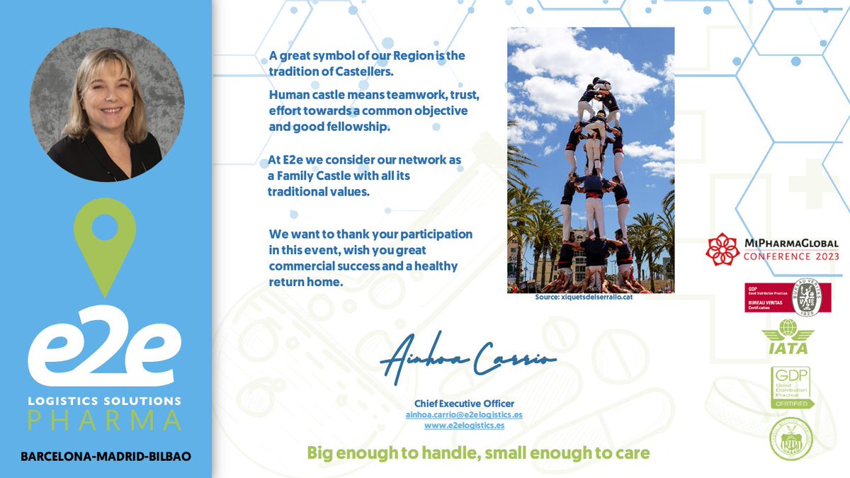 e2elogisticses's tweet image. @E2elogistics attending @Mipharma Global Conference 2023
#pharmalogistics #portdebarcelona #GDPcertification #pharmaceuticalproducts #pharmaceutical
#aircargo #iata #transporteaereo #temperaturecontrol #worldwideshipping #customsclearance #tir #freightforwarding #seafreight