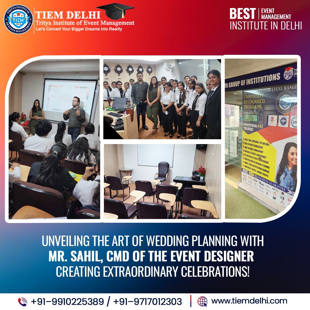 Guest Lecture taken by Mr. Sahil CMD of The Event Designer- Wedding Planning Company Discover the art of crafting unforgettable celebrations as he shares his expertise. 💍💒 Let's unravel the secrets of wedding planning together! 🌟🎉 
.
.
.

#WeddingPlanning #EventDesigner