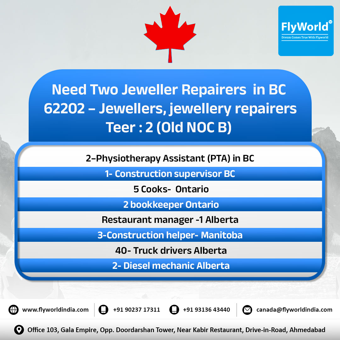 Unlock your dream job in Canada with Flyworld's pre-approved LMIA! Don't wait, apply today and visit Flyworld office for more information.

#DreamJobInCanada #PreApprovedLMIA #FlyworldOpportunities #ApplyNow #VisitFlyworldOffice #JobInCanada #UnlockYourCareer #LMIAAssistance