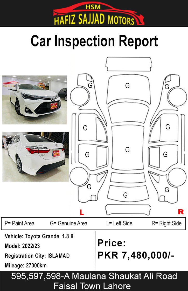 HsmMotors's tweet photo. #Toyota_Grande_CVT-i 1.8
Model 2022 Islamabad Registered 2023
Genuine Mileage Only 27000Km Driven
Total Genuine Neat & Clean Condition
#ScratchLess
#exchange_possible
Rs 74,80,000 Final & Fix
For More Details Contact ๐๐ผ
๐:03063909090 https://t.co/btjVp3fGOv