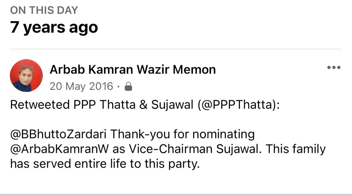 ArbabKamranW's tweet photo. It was indeed a memorable moment when Chairman @BBhuttoZardari sahib nominated me for that position 7 years back on this day. This nomination enabled me to serve people of District Sujawal as per @PPP_Org vision. Our family’s commitment and loyalty is a recognition and identity.
It was a great and valuable experience.
