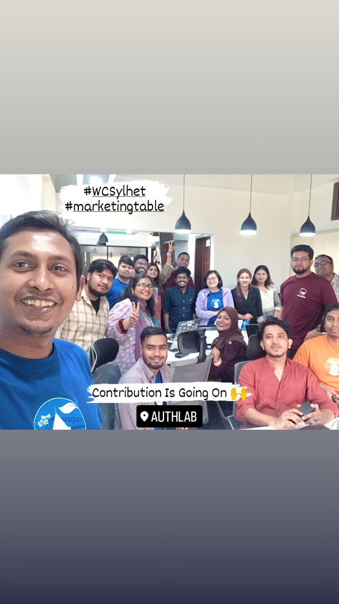 shahidulnub28's tweet photo. Having a great contributor day at @authlab, @TheSunitaRai @MumtahinaFagun1
is leading the #Marketing table...

#WCSylhet
#ContributorDay
#authlab https://t.co/gpa9DSr84k