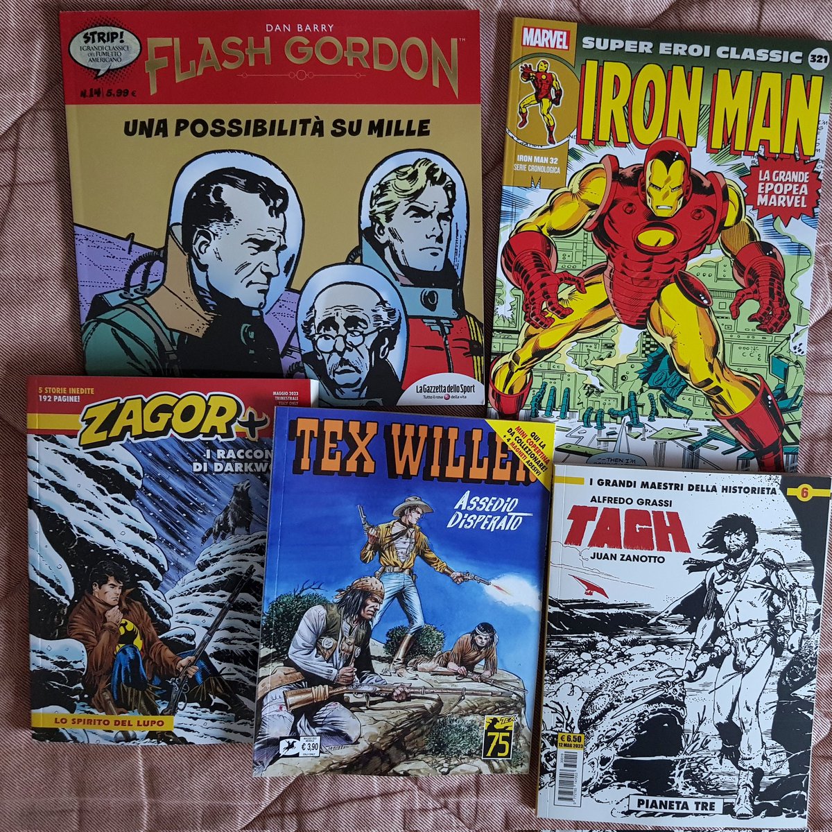 fantom9's tweet photo. Un po' di #fumetti, dopo il consueto giro settimanale in #edicola (sostenetele!) 🤩 #FlashGordon #Zagor #Tex #Bonelli #SuperEroiClassic #IronMan #MarvelComics #comics #Tagh #Zanotto #Historieta https://t.co/bhNMvKuIZm