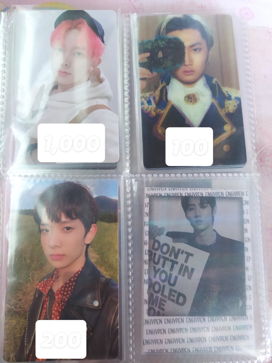 ylle_cart's tweet photo. wtb lfs ph

ENHYPEN PHOTO CARDS (mostly sunghoon)
-dm for a quality check. 
rfs: decluttering 

🏷️ enhypen sunghoon sg22 id heeseung memo rpc jungwon jay jake sunoo niki https://t.co/ZHJEfOSAh4
