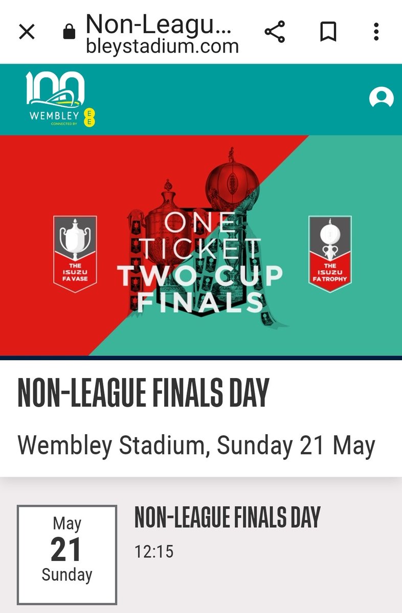 Looking forward to this tomorrow with my son. Will be cheering on @AscotUnitedFC #nonleaguefinalsday #AscotUtd #Wembley