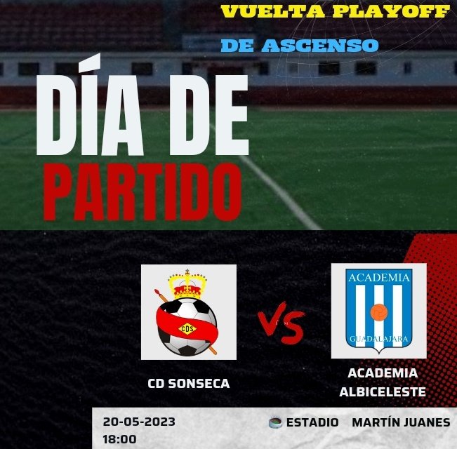 CDSonseca's tweet photo. 🔥 | 𝐃𝐈𝐀 𝐃𝐄 𝐏𝐀𝐑𝐓𝐈𝐃𝐎 📍

👉 | 𝐄𝐒 𝐇𝐎𝐎𝐎𝐎𝐘

⭐ 𝐕𝐔𝐄𝐋𝐓𝐀 𝐏𝐋𝐀𝐘𝐎𝐅𝐅 𝐃𝐄 𝐀𝐒𝐂𝐄𝐍𝐒𝐎

🗓️ | 20 de mayo
🆚 | @Academia_Alb
⏰ | 18:00
🏟️ | 𝙈𝙖𝙧𝙩𝙞𝙣 𝙅𝙪𝙖𝙣𝙚𝙨

🎥 
@WifinityGN
📺https://t.co/SUliv0647z

💪 𝑽𝑨𝑴𝑶𝑺 𝑬𝑸𝑼𝑰𝑷𝑶 ‼️

#PorVolver https://t.co/XdagJsMxwZ