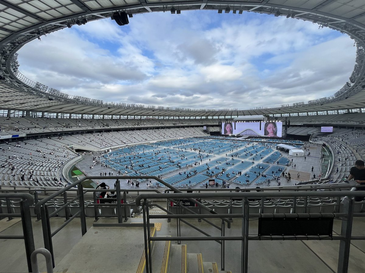 The inside of Ajinomoto Stadium for TWICE's Ready To Be concert!