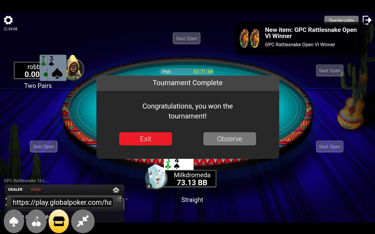 Spaceageodyssey's tweet photo. Milkdromeda Megalodon just sharked the whole line up of the GPC Rattlesnake 16-L : NLHE GC 2,000,000 Guaranteed [6-MAX] for a half a million in chips and a Rattlesnake 🏆. It's Milk baby. Chomp Life🦈@phil_hellmuth @official_glp @FelicisSuerte @cosen3_  @Erica_Sumner @CardsChat https://t.co/ygeVXoleKU