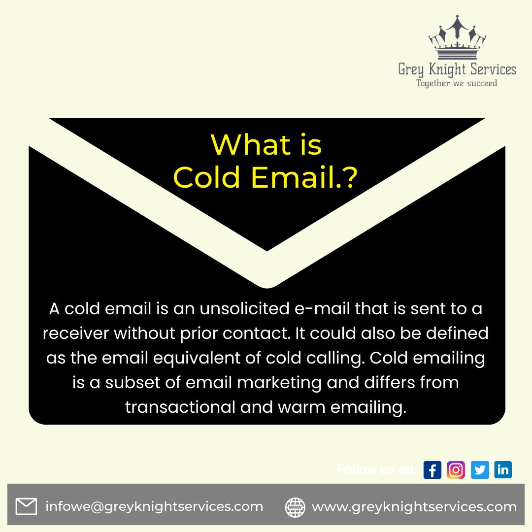 What is Cold Email.?
.
.
#outsource #outsourced #outsourcingservices #outsourcedmarketing #outsourcedaccounting #outsourcingsolutions #callcenter #callcenters #BPO 
#company #trending #trend #service #serviceprovider #greyknightservices  #CallCenterAgent #callcentersolution