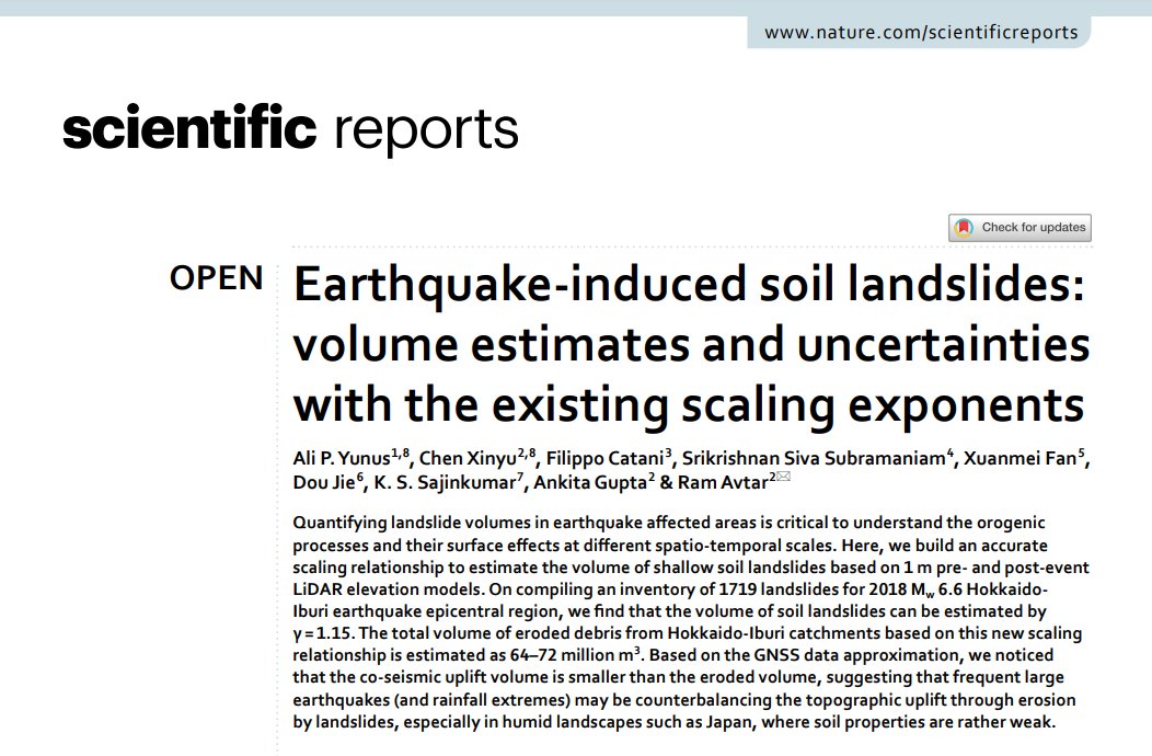 yunus_apy's tweet photo. Publication Alert: We develop a new set of coefficients for accurately estimating the volume of soil landslides in earthquake affected regions. @iiserm @srikrishnaniitr   https://t.co/XzDL8xW0a1 https://t.co/yWWJUcdjbv