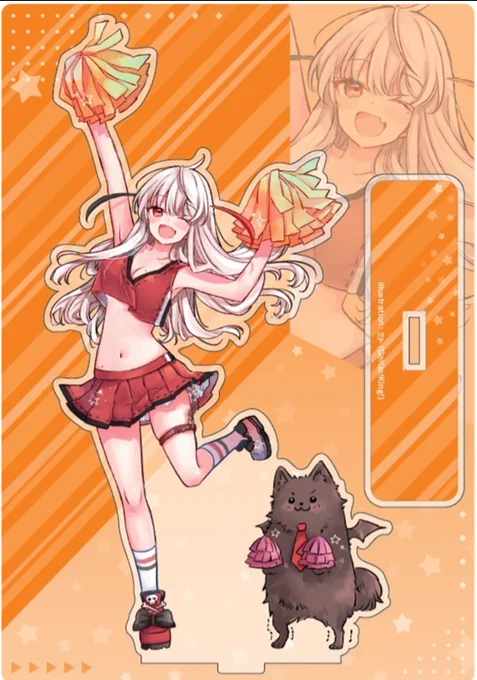 死神ちゃん同人誌 最終巻(5月発売)のアクリルスタンドセット 予約が出来るようになりました チアガール死神ちゃん&ポメ先輩アクスタはここだけの頒布なので宜しければぜひ 