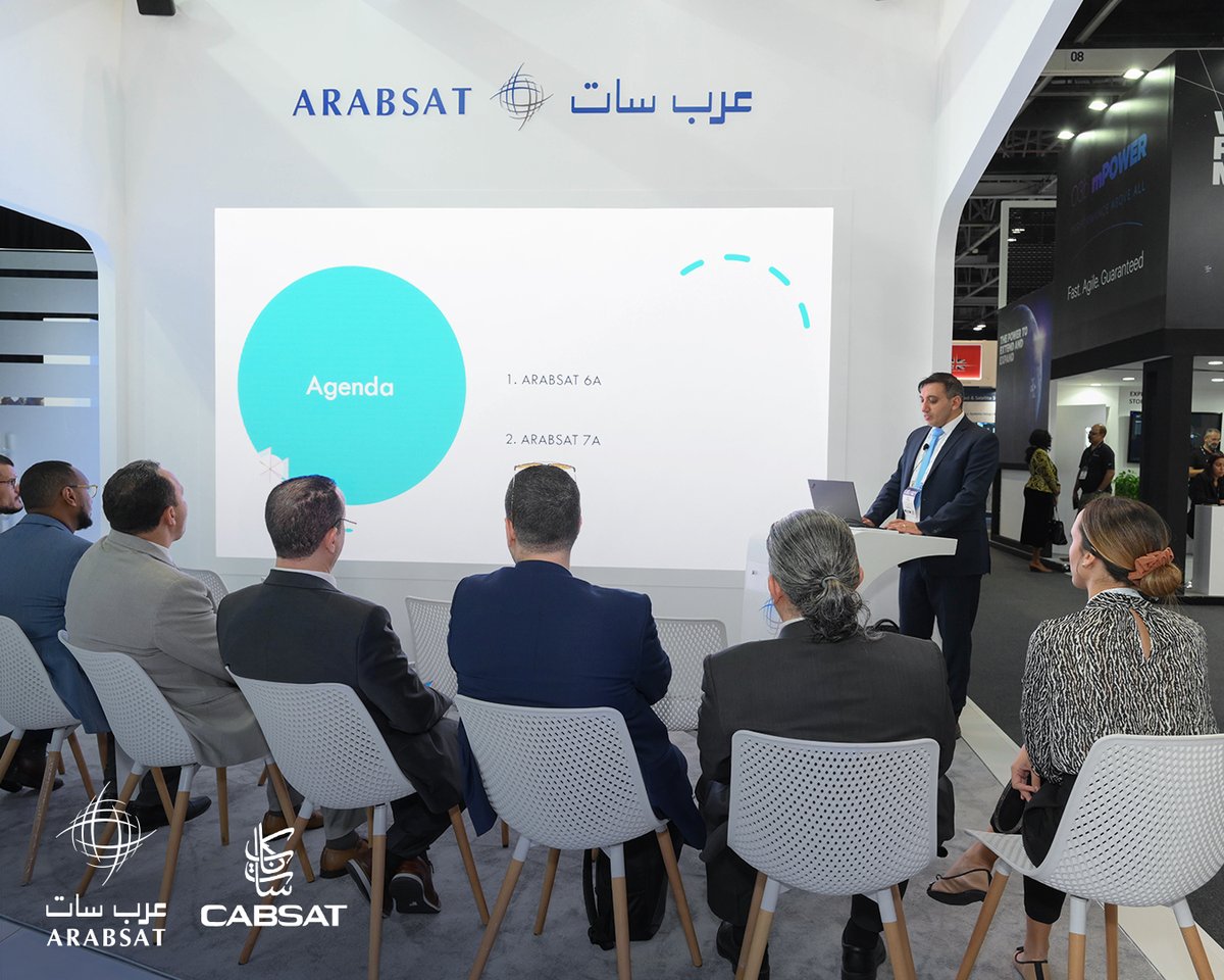 Arabsat's tweet image. Our last day of CABSAT was the perfect wrap up for a high impact event.

CABSAT Day 3 Highlights:
🖋️Contract Signings
💫Star Speakers
🚀Efficient Solutions

#CABSAT2023 @CABSATofficial