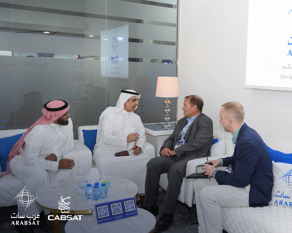 Arabsat's tweet image. Our last day of CABSAT was the perfect wrap up for a high impact event.

CABSAT Day 3 Highlights:
🖋️Contract Signings
💫Star Speakers
🚀Efficient Solutions

#CABSAT2023 @CABSATofficial