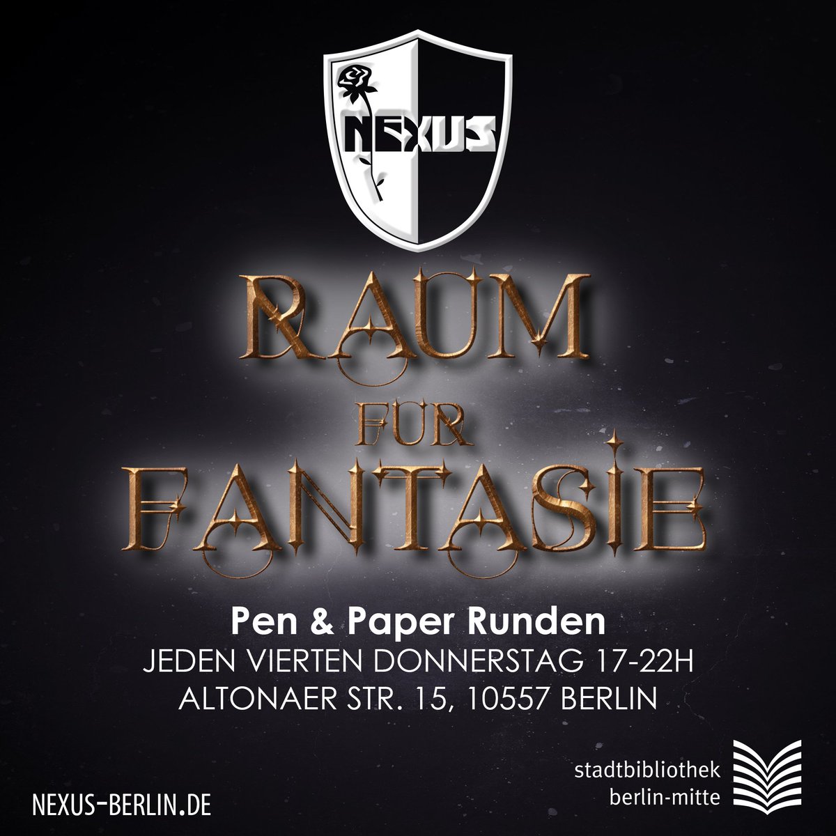 BerlinNexus's tweet photo. Für den 22.06.2023 sind die Runden online und warten auf interessierte Spielende:
https://t.co/ZiVDjyThD9
#spieleabend #Rollenspiel #rpg #pnpDE #pnpberlin #penandpaperberlin #rollenspielberlin #nexus #nexusberlin #hansabibliothek #stbmitte #spielinderhansabibliothek https://t.co/57FeAJmZRb