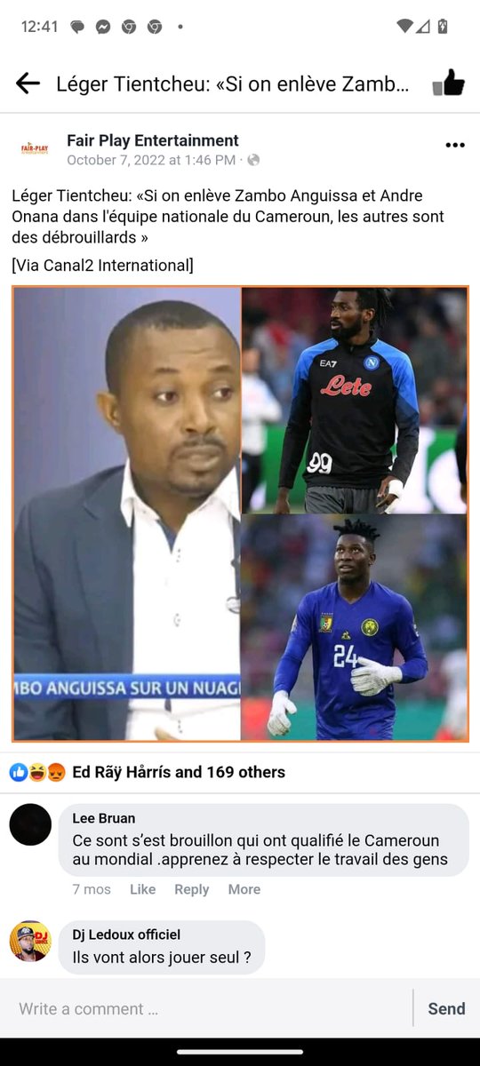 Propos tenus en cours de saison. Maintenant les faits me donnent raison, en fin de saison : <a href="/AndreyOnana/">Andre Onana</a> qualifié pour la finale de la Ligue des champions. Une première pour un gardien de but Camerounais. #FranckZambo Champion d'Italie. Le reste c'est la bananeraie