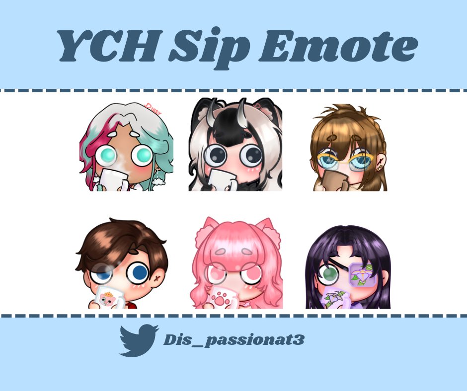 you can now place orders for a sip emote through fiverr!

#ArtistOnTwitter #fiverrseller #emoteartist #commissionsopen #ychcommission