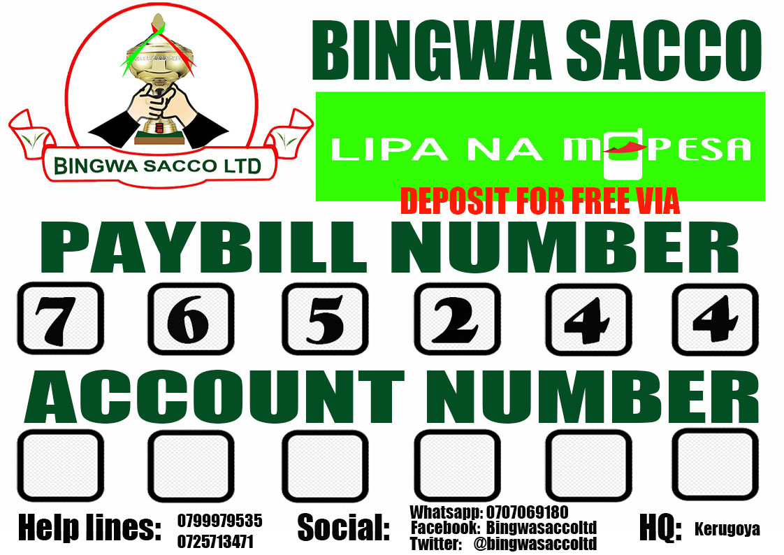 Depositing money to your account is now free through Mpesa Paybill 765244 and ----- your Account.
Also, you can now  buy Mpesa float at any of our 19 branches across the country
#Mpesa
#weekend
#customerservice