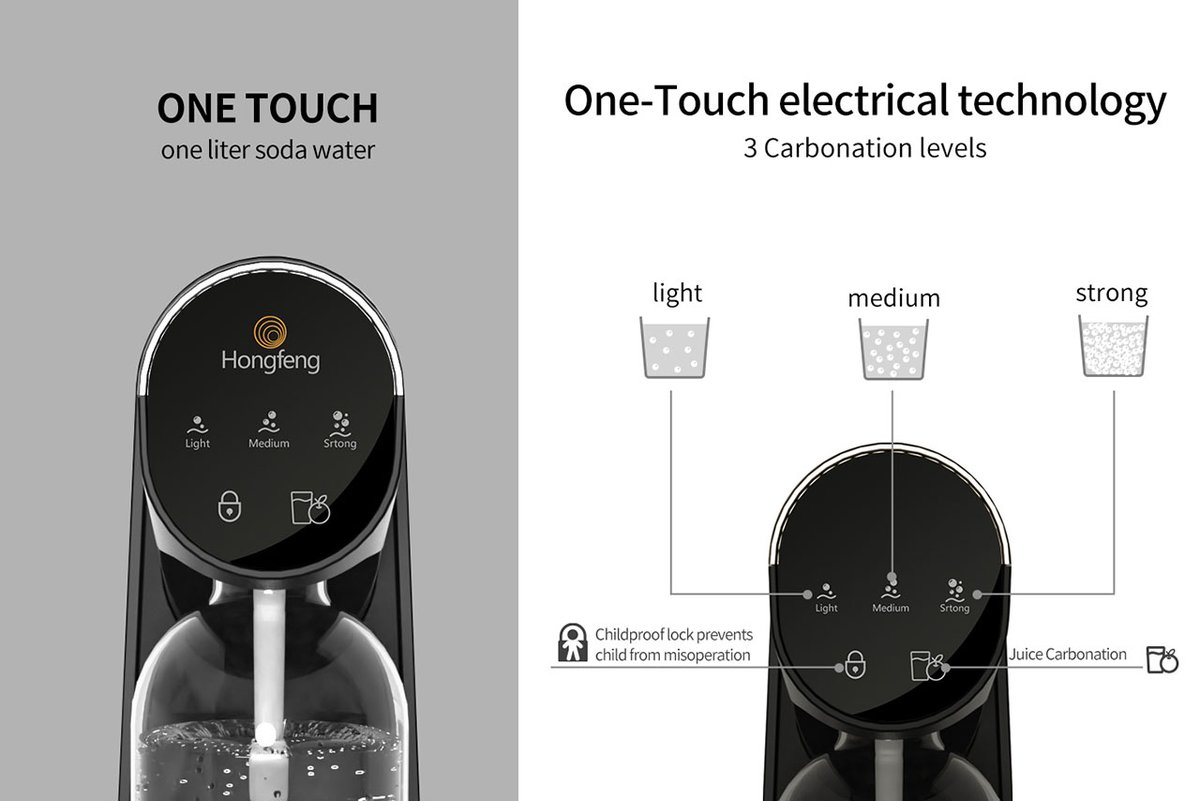 Electric soda maker upgrade #sparklingwater
Soda water machine strength manufacturing factory, support custom service #factory #manufacturer
Support Juice Carbonation
Touch Screen Control Panel
Three carbonation levels can be selected according to your needs #sodamachine