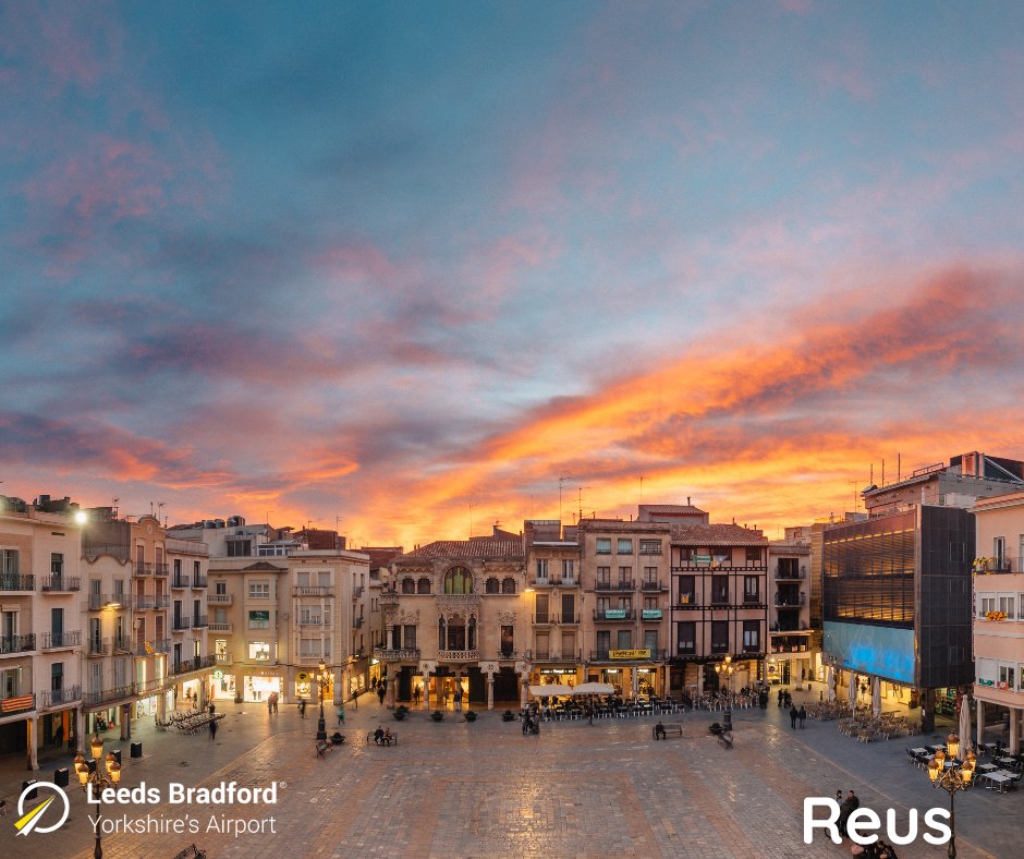 LBIAirport's tweet photo. Explore the vibrant city of Reus! With its colourful architecture, exciting nightlife, and historic attractions, there's something for everyone. Get ready to make stunning memories that you will never forget! #visitReus #SpainAwaits https://t.co/qjU101EUGX