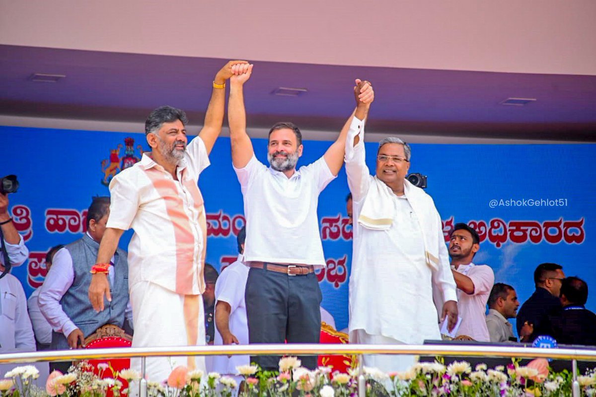 My best wishes to new CM Shri @Siddaramaiah and new Deputy CM Shri @DKShivakumar for this new chapter of governance in the state. 

It's time for our people in Karnataka to begin their journey towards guaranteed development with Congress Govt.