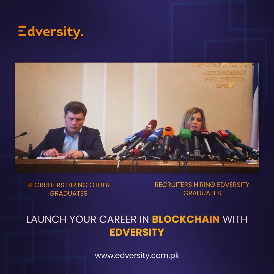 lifeatedversity's tweet image. Yes🤭🤭 It's true!

Because we teach skills, that are important for the future!

Signup at Edversity now
edversity.com.pk

#Ethereum2 #BlockchainMastery #EdversityKaPakistan #Remotejobs #Skills #4IR #Blockchain #Metaverase #OnlineLearning #OnlineCourse #SmartContracts