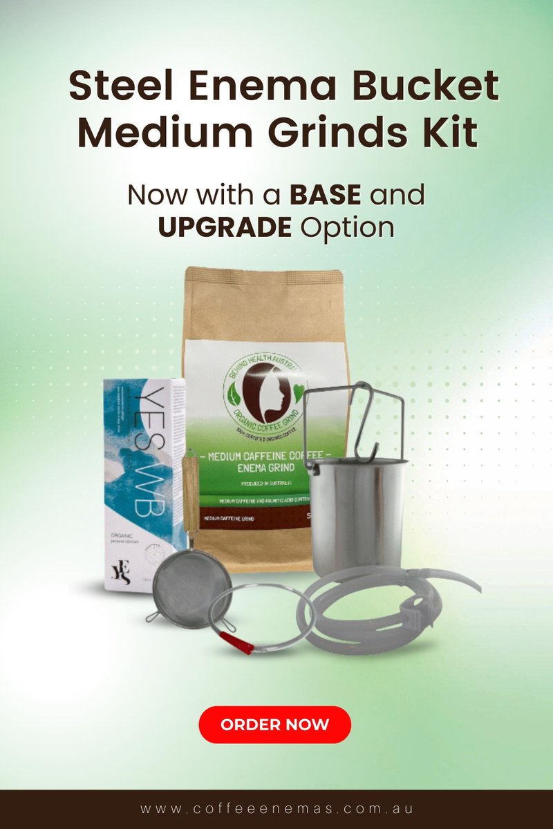 JamesHealth1000's tweet photo. Our Steel #Enema Bucket Medium Grinds Kit now has a BASE and UPGRADED option.
For this kit in particular the upgrade option has an added  long flexible rectal tube, a 50ml Yes Organic Lubricant and a quality fine weave steel sieve. https://t.co/XJiPSXKwMA