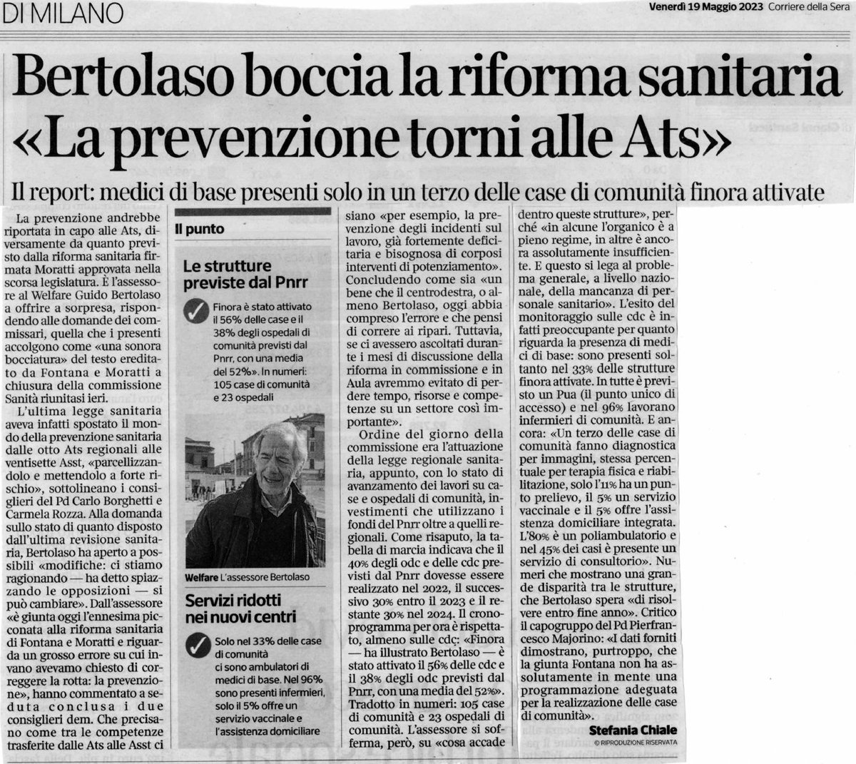 signorellicarlo's tweet photo. La @RegLombardia (forse) ci ripensa. I DIpartimenti di prevenzione potrebbero tornare alle 8 #ATS invece che alle 27 #ASST secondo l'Assessore @Bertolaso_Guido. E' quanto hanno sempre sostenuto la @SItI_Nazionale e gli igienisti, che sono disponibili per ogni di collaborazione. https://t.co/EN4WgjFfXT