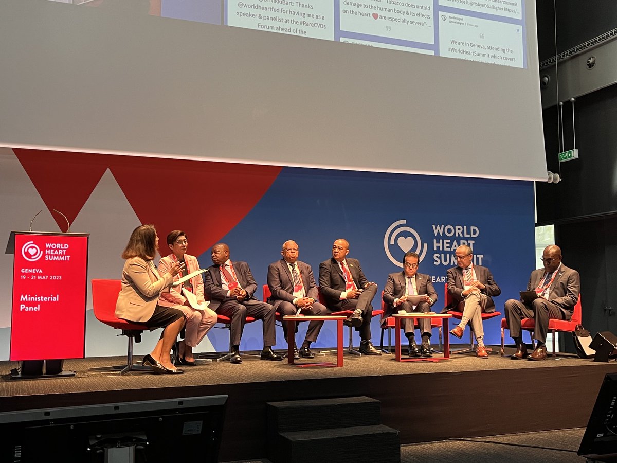 #WORLDHEARTSUMMIT 2023 Policy makers for Heart Health: Celebrity journalist- Shiulie Ghosh interviews Health ministers from Egypt Fiji Philippines Barbados Jamaica