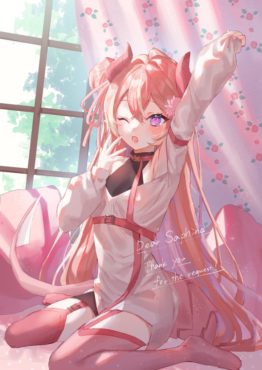 Saphinaaa's tweet image. sleepy dragon 😴😈

- 

🎨: @/Haruoshio 

#Vtuber ❀ #ENVtuber ❀ #VtuberUprising