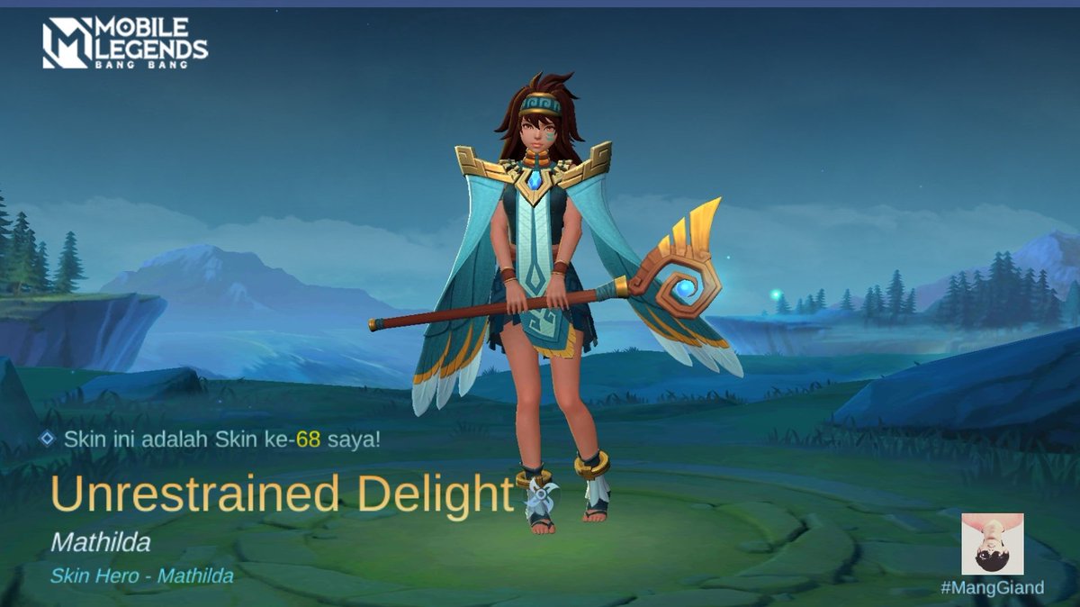 giandputra's tweet photo. Saya baru saja mendapatkan Skin baru Unrestrained Delight di Mobile Legends: Bang Bang! Ayo kita berhadapan melawan Player MOBA terbaik dunia bersama-sama! 
https://t.co/OA6Ojm2bAx https://t.co/EoC4EVwpSC