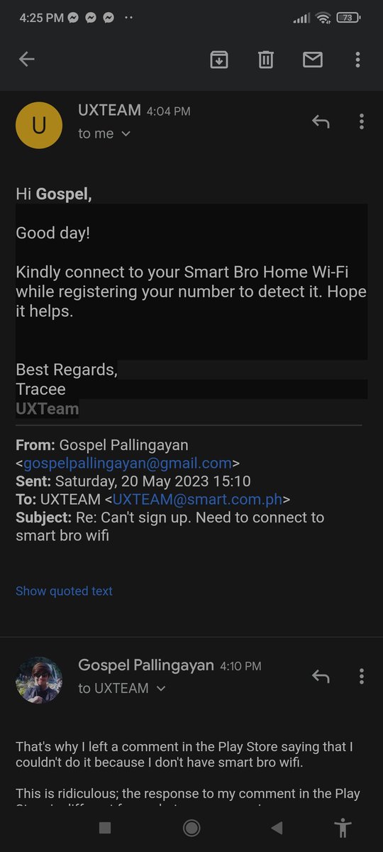 gospyy's tweet photo. So I did sent them a message. Then now they were telling me to do this shit. https://t.co/jurpixuiEa