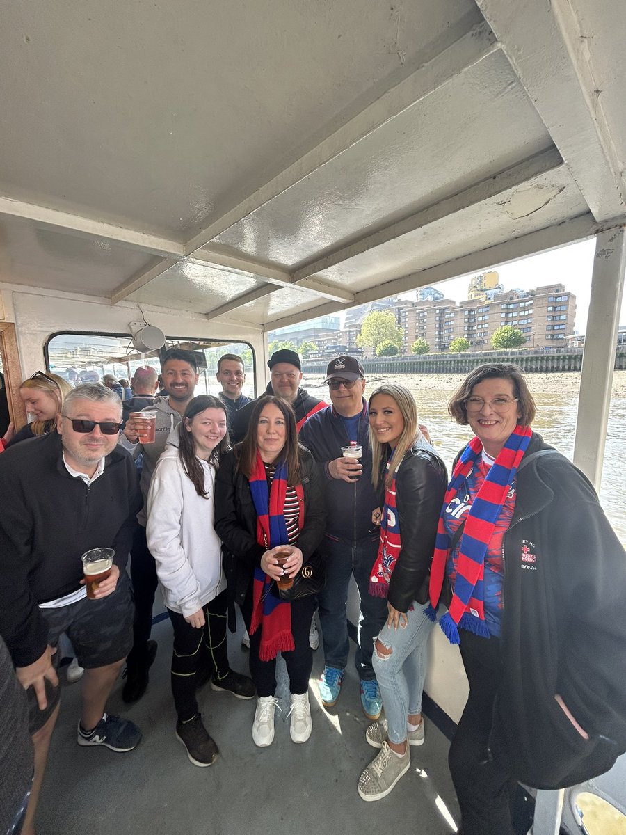 Boat for Fulham away ❤️💙#CPFC #awaydays #selhurstpark