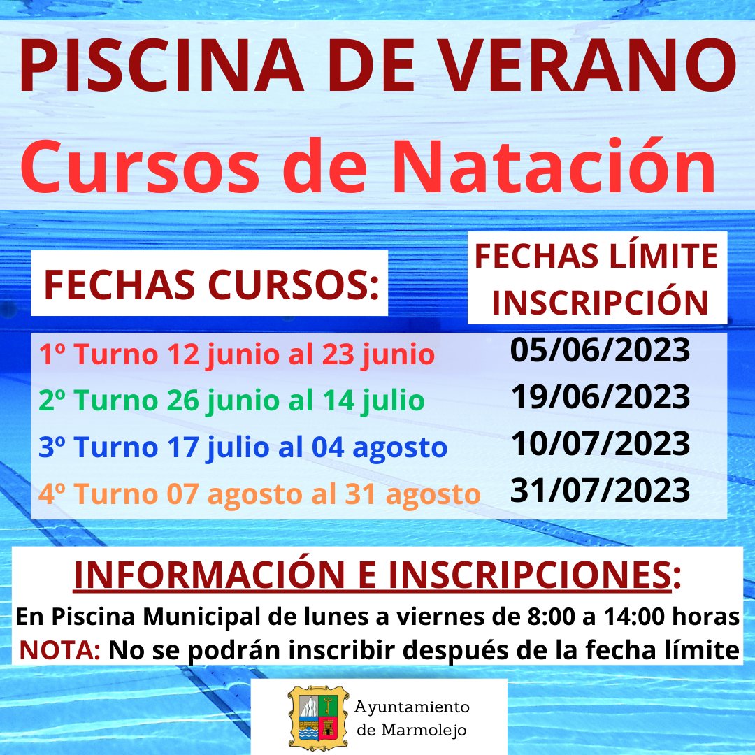📌A partir del l̲u̲n̲e̲s̲,̲ ̲2̲2̲ ̲d̲e̲ ̲m̲a̲y̲o̲, puedes i̲n̲s̲c̲r̲i̲b̲i̲r̲ ̲a̲ ̲t̲u̲ ̲h̲i̲j̲o̲ ̲o̲ ̲h̲i̲j̲a̲ en los 𝐜𝐮𝐫𝐬𝐨𝐬 𝐝𝐞 𝐧𝐚𝐭𝐚𝐜𝐢ó𝐧 𝐩𝐚𝐫𝐚 𝐧𝐢ñ𝐨𝐬 𝐲 𝐧𝐢ñ𝐚𝐬 en las 𝑜𝑓𝑖𝑐𝑖𝑛𝑎𝑠 𝑑𝑒 𝑙𝑎 𝑃𝑖𝑠𝑐𝑖𝑛𝑎 𝑀𝑢𝑛𝑖𝑐𝑖𝑝𝑎𝑙 

#Marmolejo