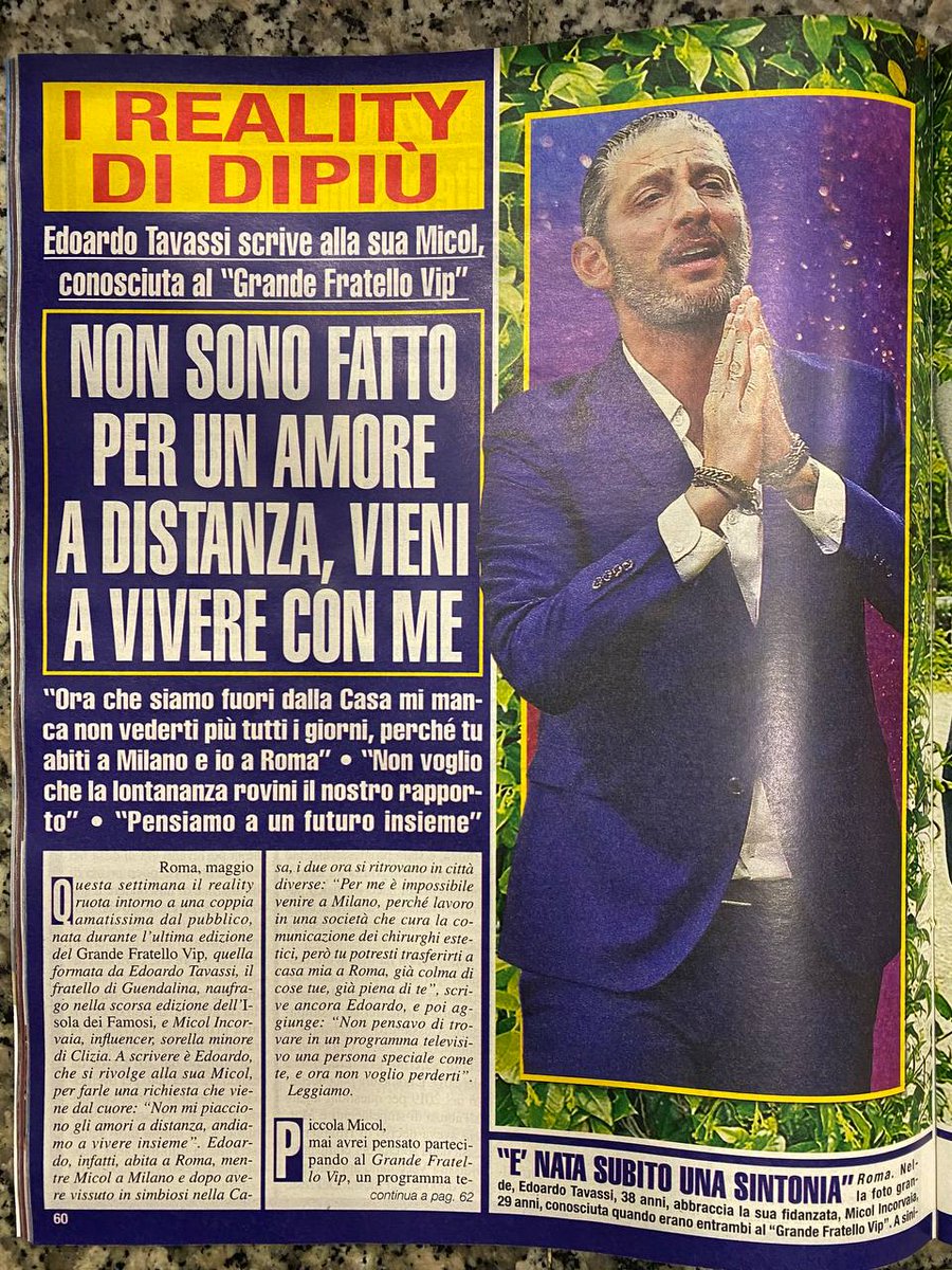 Sandy___8's tweet photo. Articolo da "Di Più"
#incorvassi https://t.co/JknAcTETMw