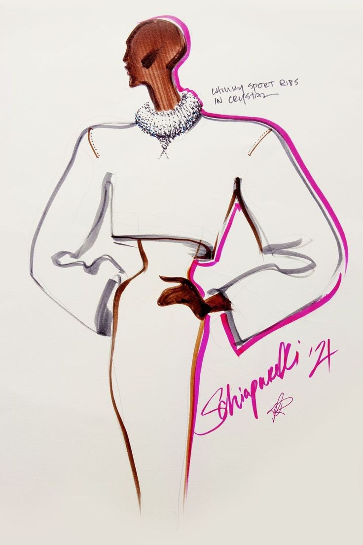 caastrolobato's tweet photo. daniel roseberry sketch for Schiaparelli https://t.co/jTRyQswxPn