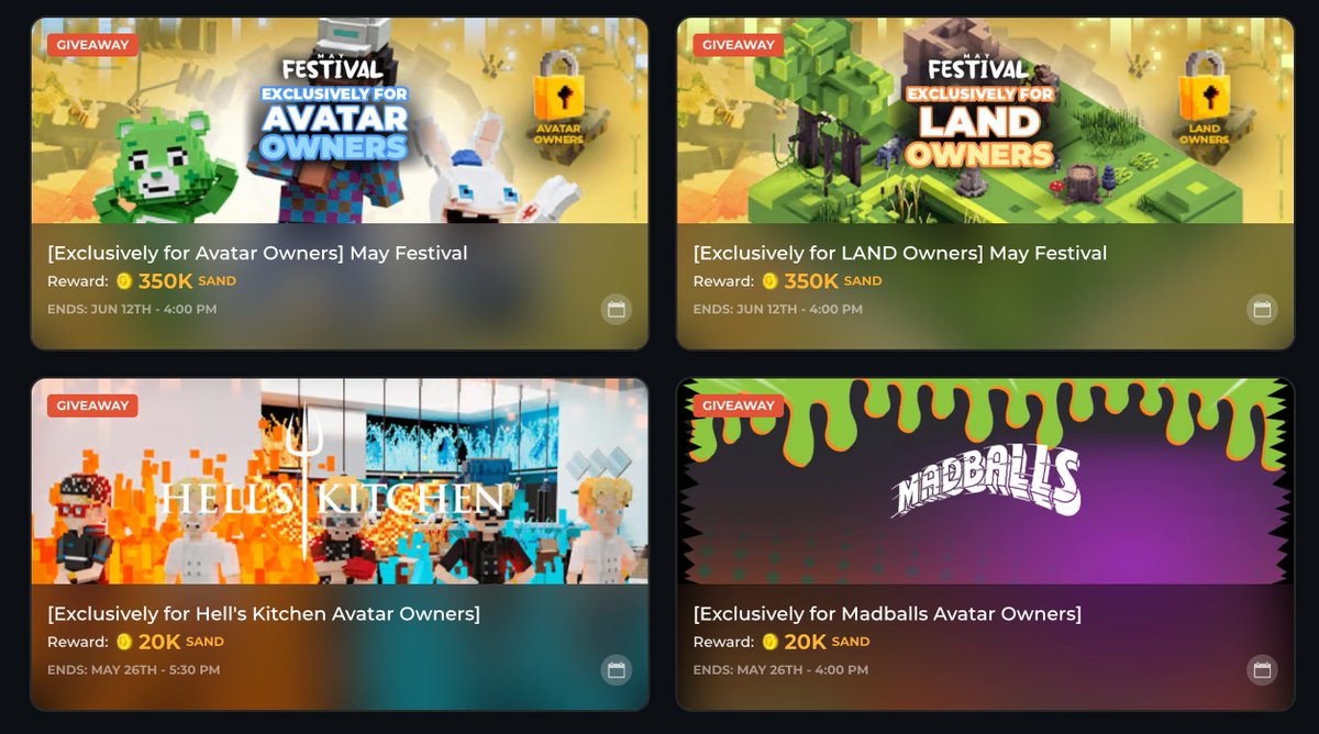 Sebastien 🏞 (@borgetsebastien) on Twitter photo 🤩 In <a href="/TheSandboxGame/">The Sandbox</a>, Avatars or LANDS have in-game utility, but are also giving access to exclusive Events where you can earn more NFTs and $SAND.
Web3 enables NFT holders to play, create & earn. That's the power of community-driven incentives
👉 sandbox.game/en/events/ 🤩 In <a href="/TheSandboxGame/">The Sandbox</a>, Avatars or LANDS have in-game utility, but are also giving access to exclusive Events where you can earn more NFTs and $SAND.
Web3 enables NFT holders to play, create & earn. That's the power of community-driven incentives
👉 sandbox.game/en/events/