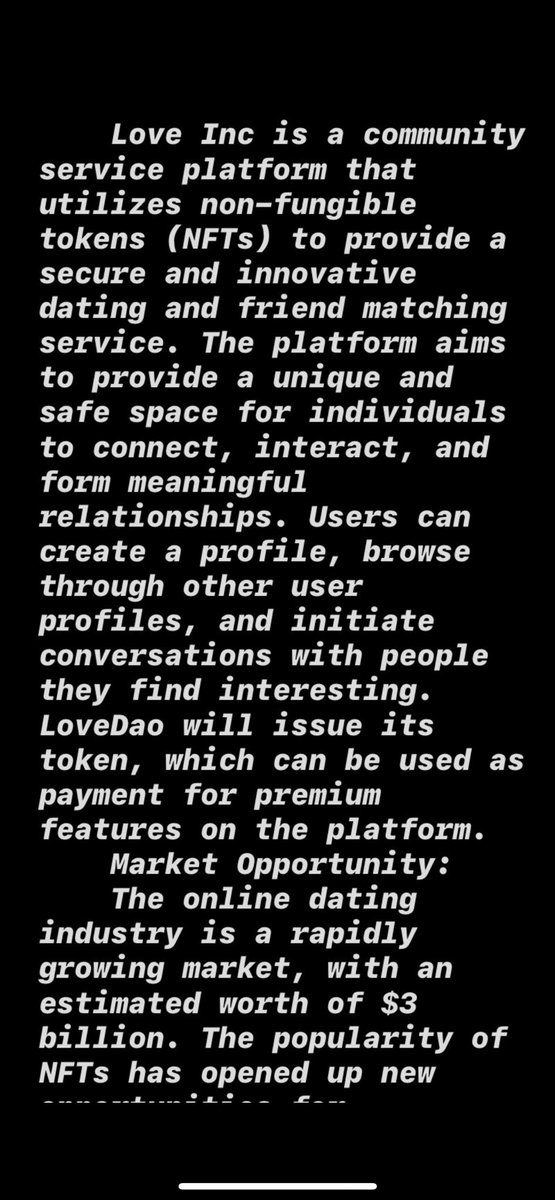 LoveIncNFT's tweet photo. Token info Project plan https://t.co/Up1SdaO9Gz