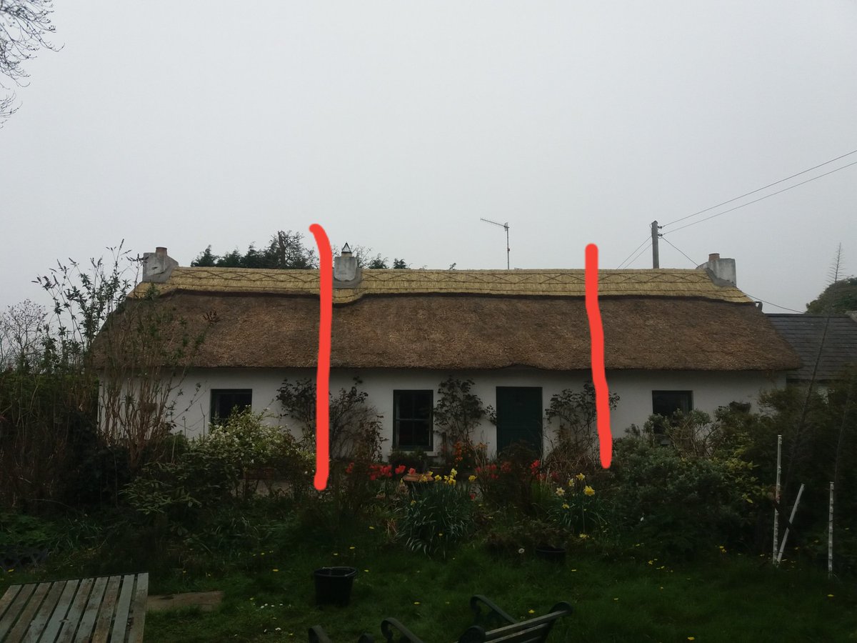 thatchertaggart's tweet photo. @NMIreland Love this #DirectEntry cottage in #Ballynahinch as opposed to an #IndirectEntry with Jamb window. Like to think the builder rocked up to an empty field with a few tools
& built a one room cottage with walls of mud & roof of Sods #BogOak & #Thatch. #MudWallConstruction #Scraws https://t.co/t5pwyJW2pz