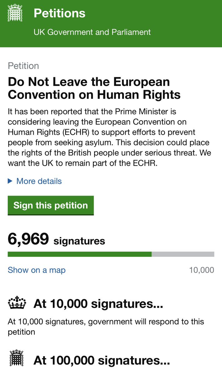Eshprojet1's tweet image. I must say, for a few days old this is a really poor effort. This should have hit at least 500k by now petition.parliament.uk/petitions/6363… please follow link and sign, if you haven’t done so already