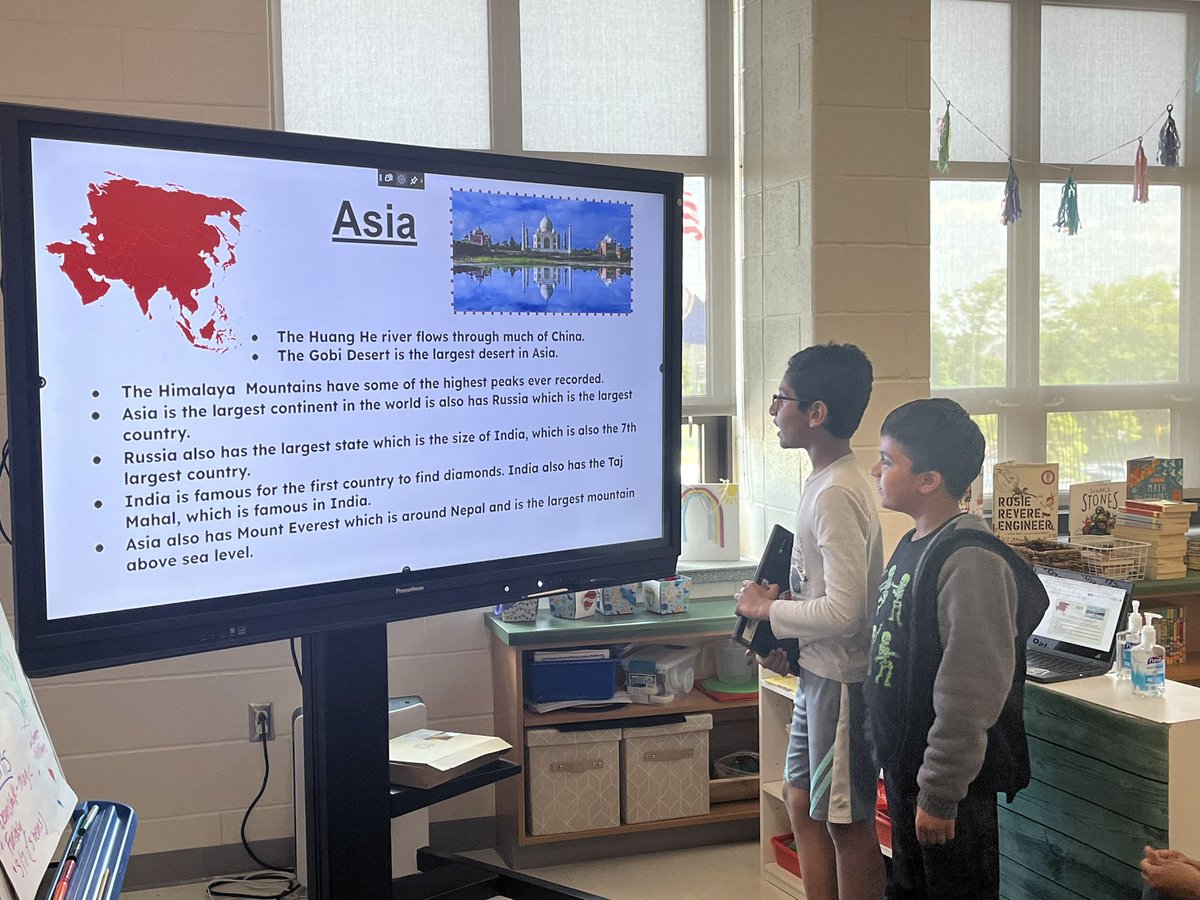 KPavlocak's tweet photo. We just wrapped up learning about continents and geographic features and the class wanted to showcase what they learned! #Gogpgators @GoshenPostES https://t.co/55sDeTGXcc