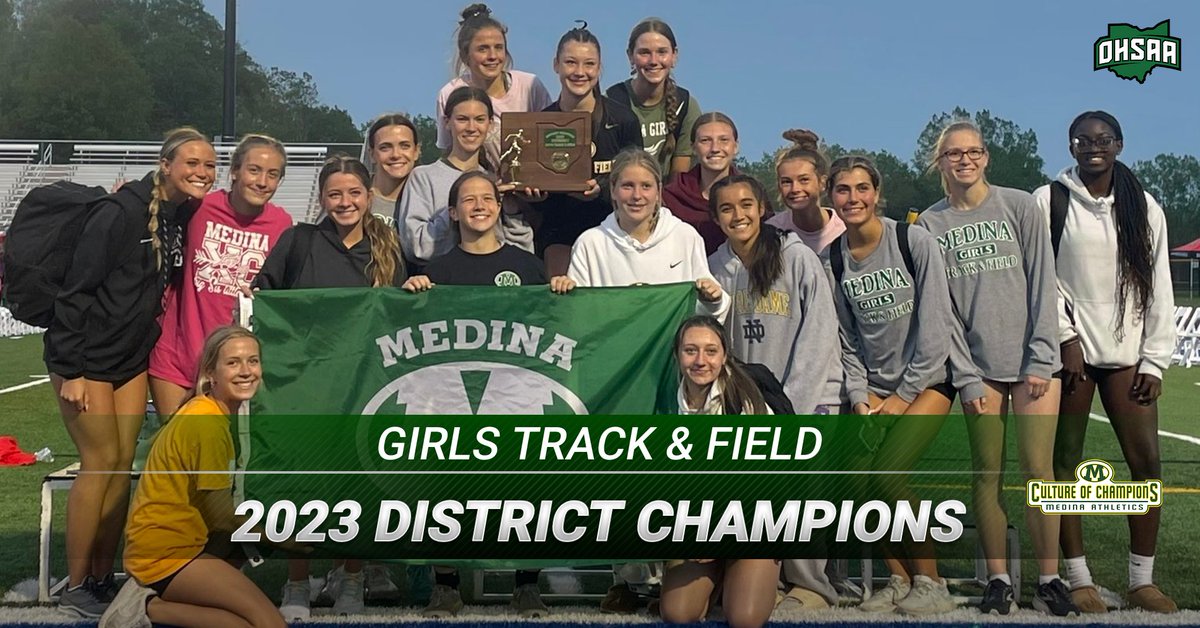 Congratulations to the Girls Track &amp; Field team on winning their 4th straight District Championship!  Good luck at Regionals!!  <a href="/medhsgirlstrack/">Scott VanFleet</a> @MGXC_Training <a href="/MCScomm1/">MCS Communications</a> <a href="/MedinaBoosters/">MedinaBoosters</a> <a href="/MedinaGazette/">The Gazette</a> <a href="/Ohio_GCC/">Greater Cleveland Conference</a>