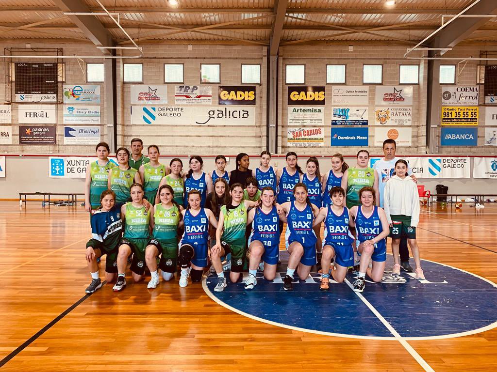 UniFerrol's tweet photo. También pasa a semifinales de la #CopaPremium nuestro equipo #Cadete Femenino R 2ª. Mucha suerte!
Baxi Ferrol R 51 - Xiria Carballo 45
#25añosuni2 #sienteeluni https://t.co/Bbr97fIATu