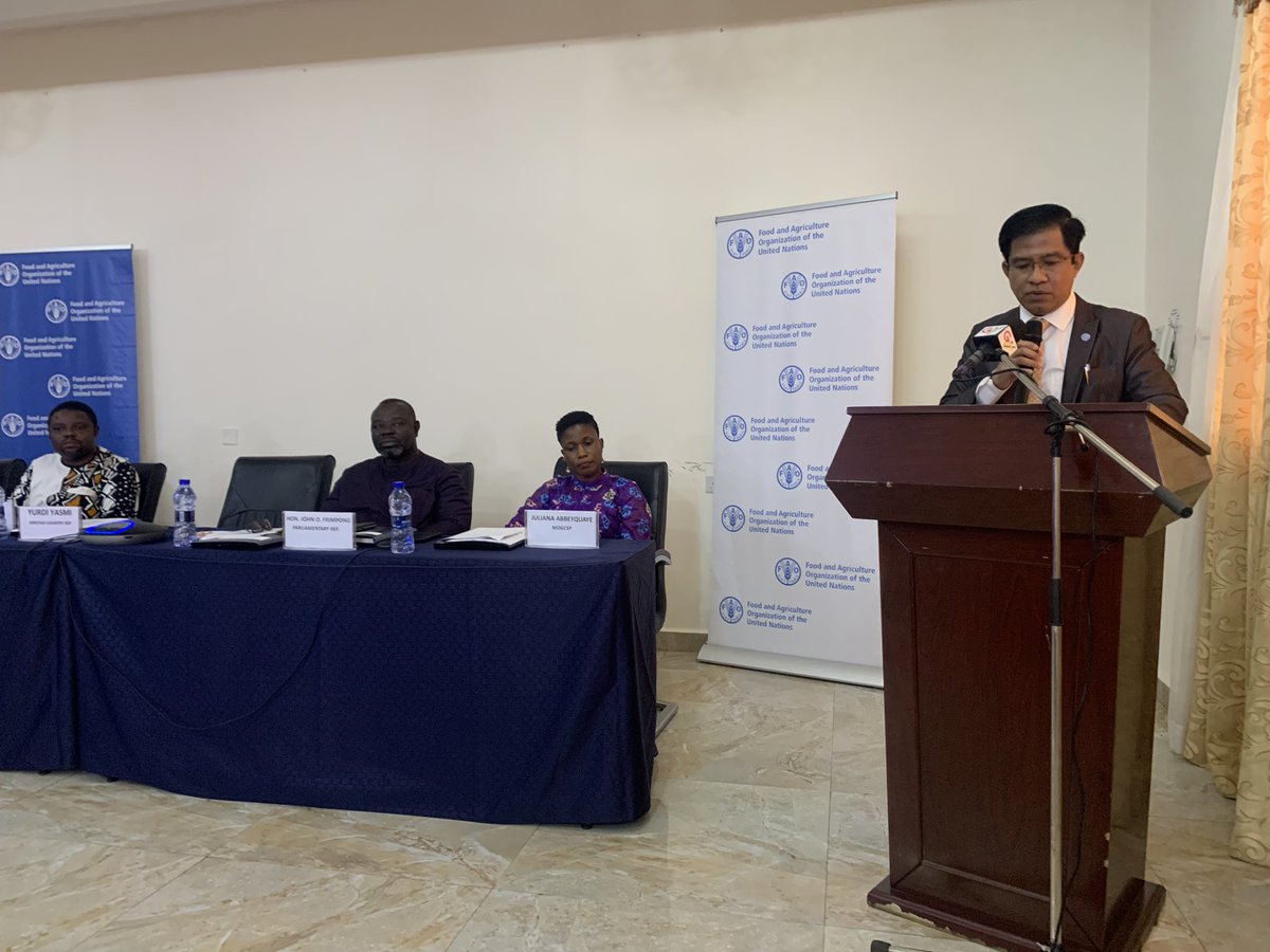 FAOGhana's tweet photo. In Koforidua today the FAO is enhancing capacities of  MPs on achieving gender equality and women’s empowerment through legislation, policy and investments in agriculture and food systems to address the zero hunger challenge https://t.co/9r0bSeh1RF