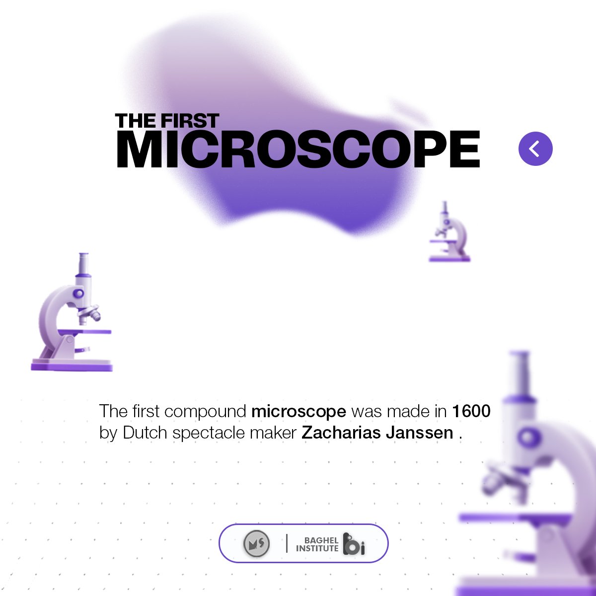 The first microscope was made in 1600 by Zacharias Janssen !!!!
#FirstMicroscope #MicroscopeAdventures #MicroscopeBeginner #MicroscopeLove #FactOfTheDay #EducateYourself #InterestingFacts #FactsOnly #study #boostyourknowledge #learn #baghelcomputercentre #miniatureschool