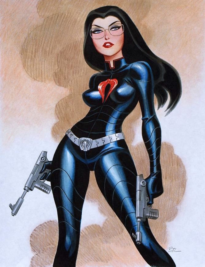 Bruce Timm draws Cobra’s Baroness 😱🖤😍 #comics #ComicArt #GIJoe